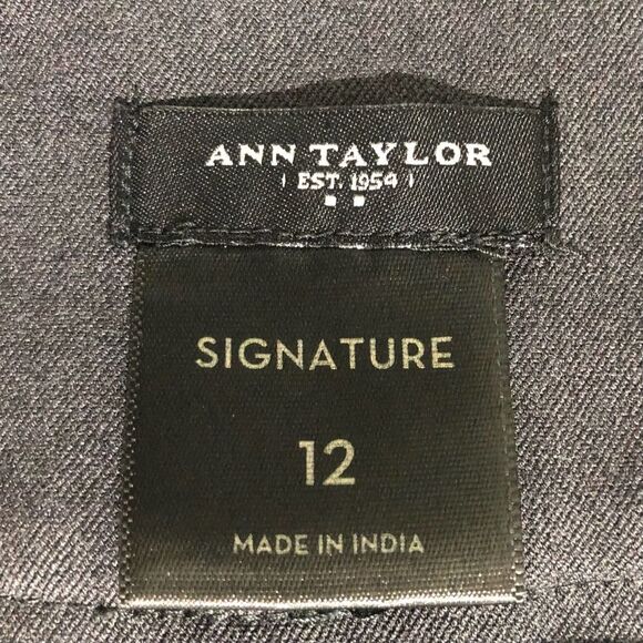Ann Taylor Signature Pants Size 12 Flare Buttons Office Work Bottoms - Picture 7 of 9